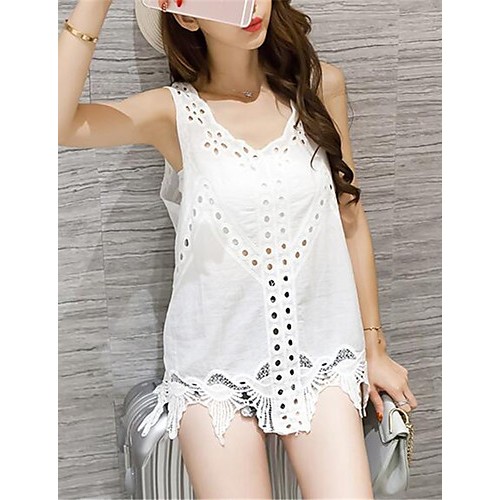 Women's Casual/Daily Sexy Summer Tank To...